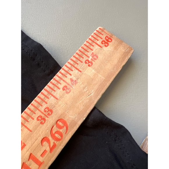 Peruvian Connection T-Shirt Dress Womens M Mini V-Neck 3/4 Sleeve Black Stretch - Picture 5 of 6